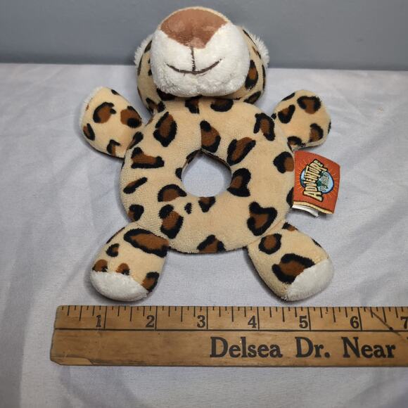 Adventure Planet Gentle Treasures Leopard Plush Rattle Baby Ring - Picture 9 of 9